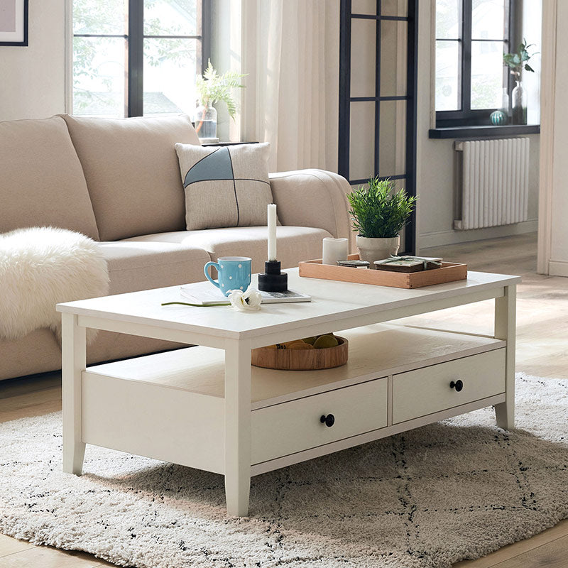 Modern Nordic Coffee Table with Drawers