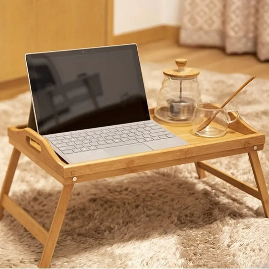Step up your work-from-home setup with this Bamboo Laptop Desk