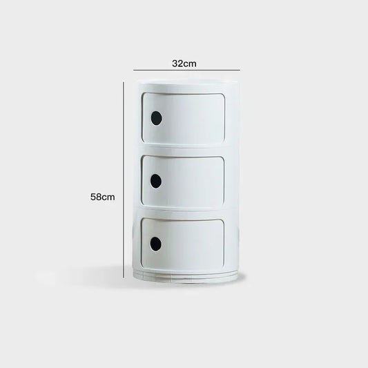 Round Bedside Table - Plastic Bedside