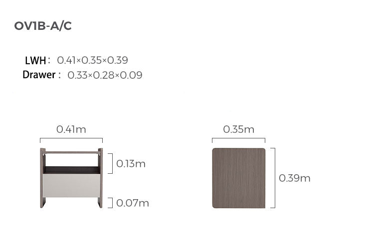 Cappuccino Taupe Bedside Table