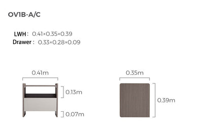 Cappuccino Taupe Bedside Table
