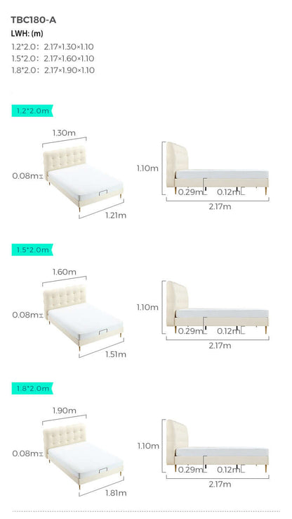Cream Bubble Bed and Mattress for Children