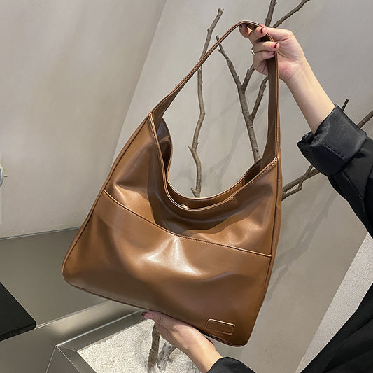 PU Tote Bag Large Capacity Women's Simple Shoulder Bag