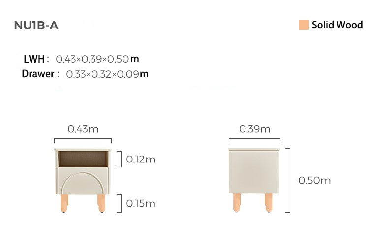 Light Storage Bedside Table
