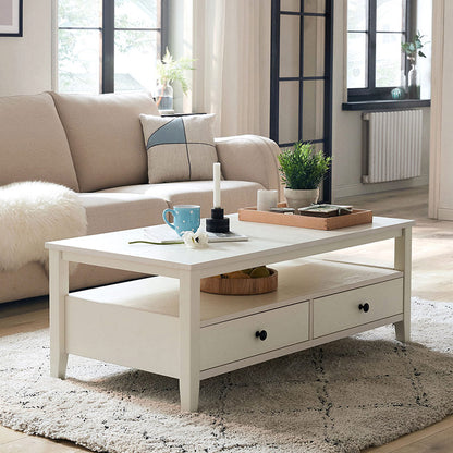 Modern Nordic Coffee Table with Drawers